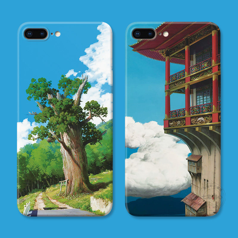 千与千寻适用iPhone7/8plus苹果X手机壳6s文艺XS小清新XR插画xsmax二次元se第二2三3代女款防摔软