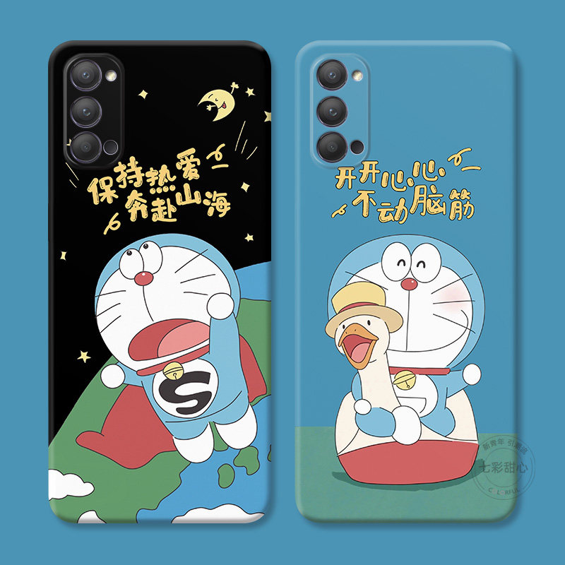 可爱哆啦A梦适用oppo reno15手机壳14/13/12/11/10/9/8pro+7蓝胖子6/5K搞怪4se卡通3趣味Ace女款防摔软