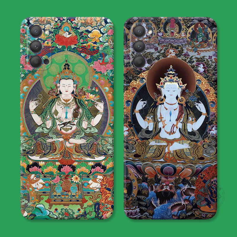 国潮中国风唐卡适用oppo手机壳