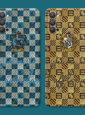 棋盘格子9适用oppo reno10手机壳11/8pro+7拉文克劳6/5K个性4se哈利波特3元气版2z创意Ace软十一