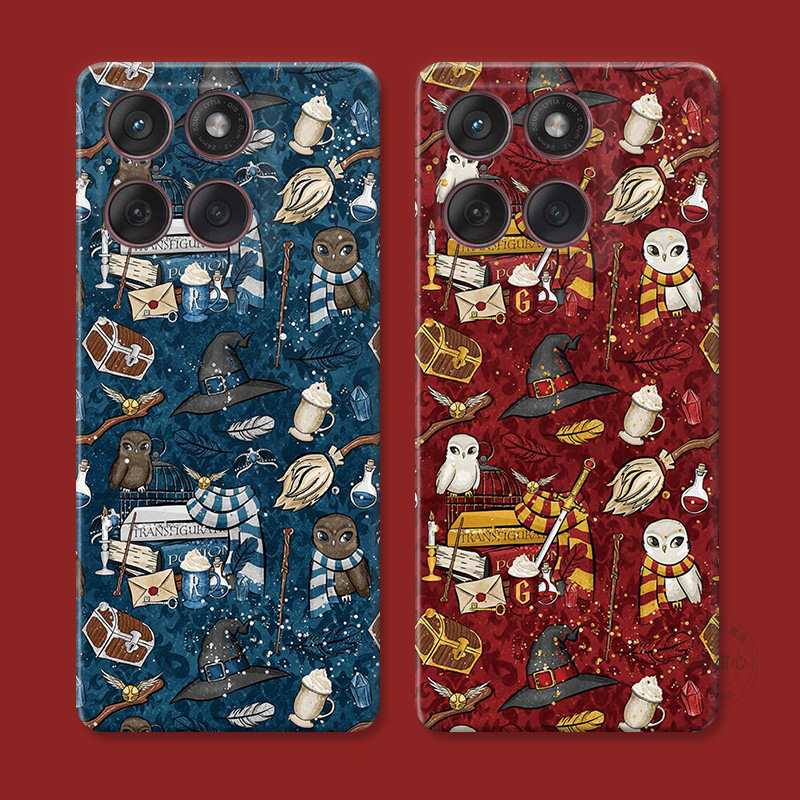 哈利波特适用摩托罗拉edge60pro手机壳50/40/S30/G86G85G84G75G56G55G54狮院拉文克劳鹰院个性创意女款软