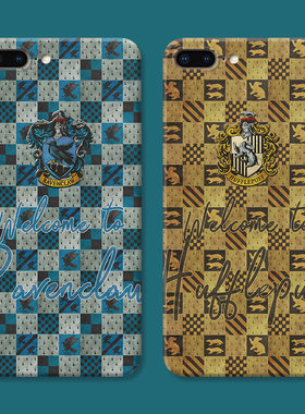 棋盘格子适用iPhone7/8plus苹果X手机壳6s格兰芬多XS文艺XR拉文克劳xsmax鹰院se第二2三4代女款防摔软