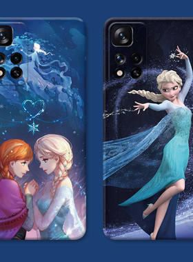 艾莎公主适用小米红米note12手机壳11+10pro少女心9动漫8可爱7T卡通5女款4x软