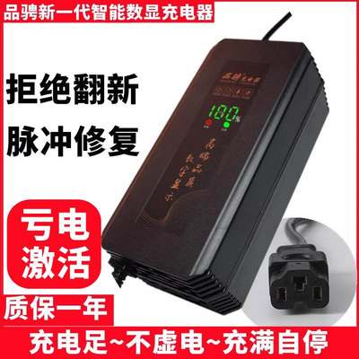 品骋电动车充电器48v60v45ah72v伏自动断电智能电瓶车三轮车通用