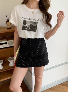 SUNS加州街道 春夏新品 美式复古百搭印花圆领宽松短袖T恤ZY4050