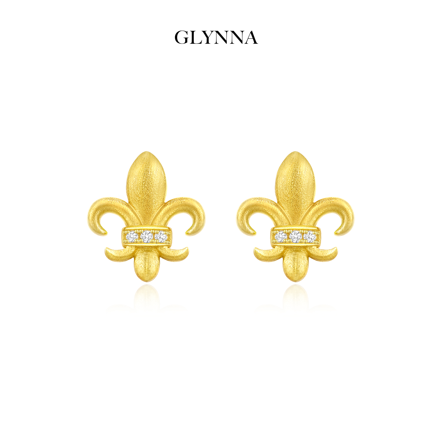 S925纯银鸢尾花耳钉拉丝面耳饰复古轻奢高级感耳饰送生日礼物