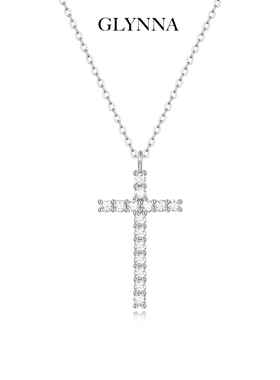 S925纯银十字架锁骨链项链