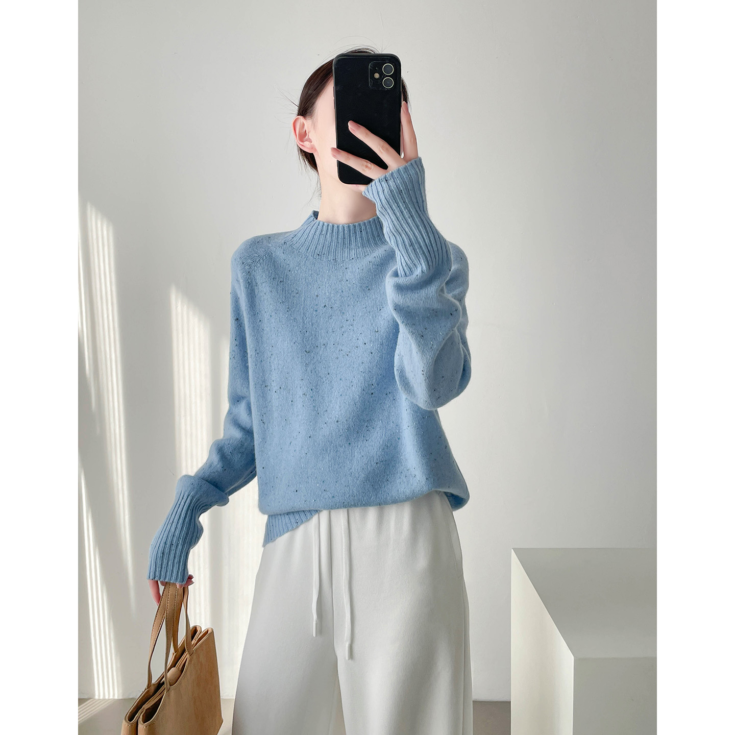 赠送运费险百分百绵羊毛针织衫