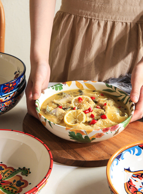 舍里南瓜碗陶瓷汤碗家用网红螺蛳粉吃面碗高颜值餐具汤盆酸菜鱼碗