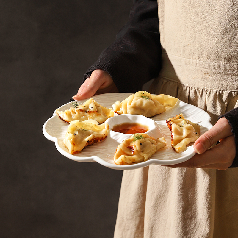 舍里多功能陶瓷家用饺盘