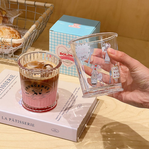 舍里卡通玻璃水杯办公室水杯