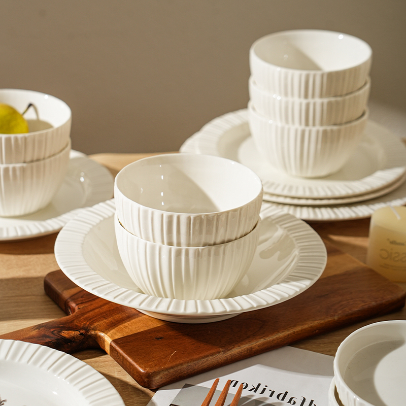 舍里简约耐高温碗盘套装