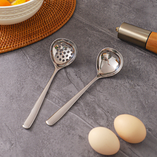 舍里304不锈钢公勺分餐勺漏勺家用长柄盛汤勺专用火锅勺大号汤匙