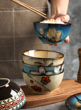 舍里日式窑变釉餐具陶瓷碗家用米饭碗个人专用特别好看的饭碗套装