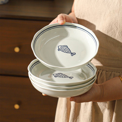 舍里复古陶瓷盘子餐盘菜盘子