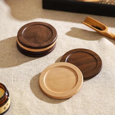 舍里实木杯垫禅意木质防烫垫子