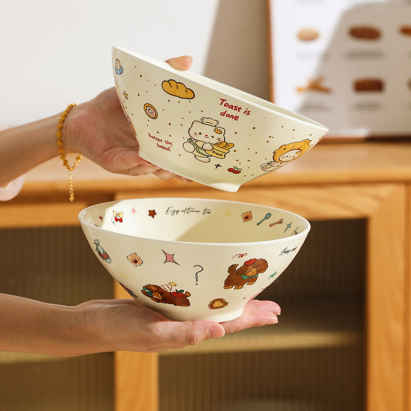 舍里卡通大号汤面碗泡面碗拌面碗