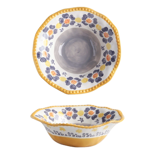 舍里繁花花边碗家用大汤碗吃面碗水果沙拉碗好看的饭碗高颜值餐具