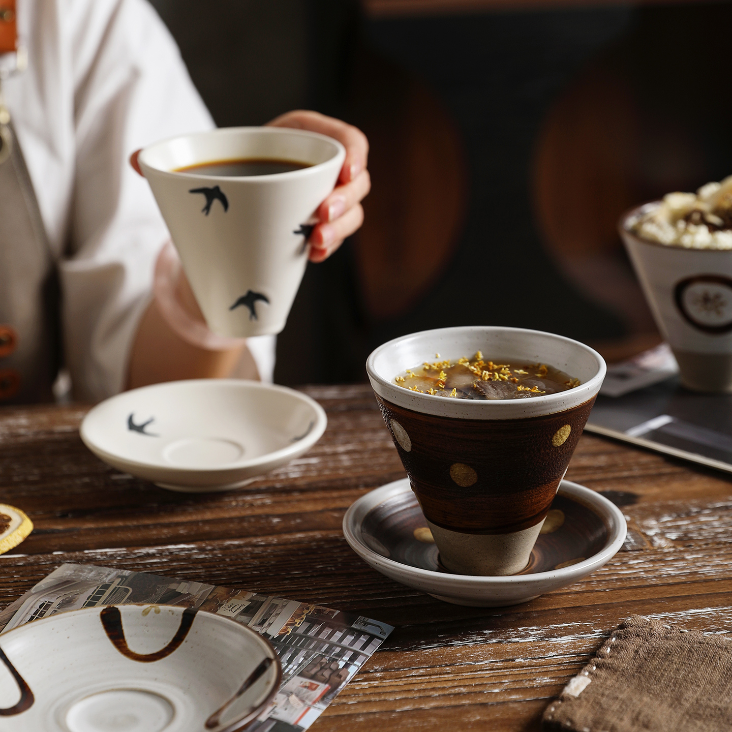 舍里小众精致高级感咖啡杯碟组合