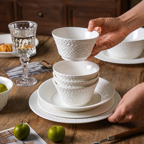 舍里法式精致陶瓷米饭碗餐盘