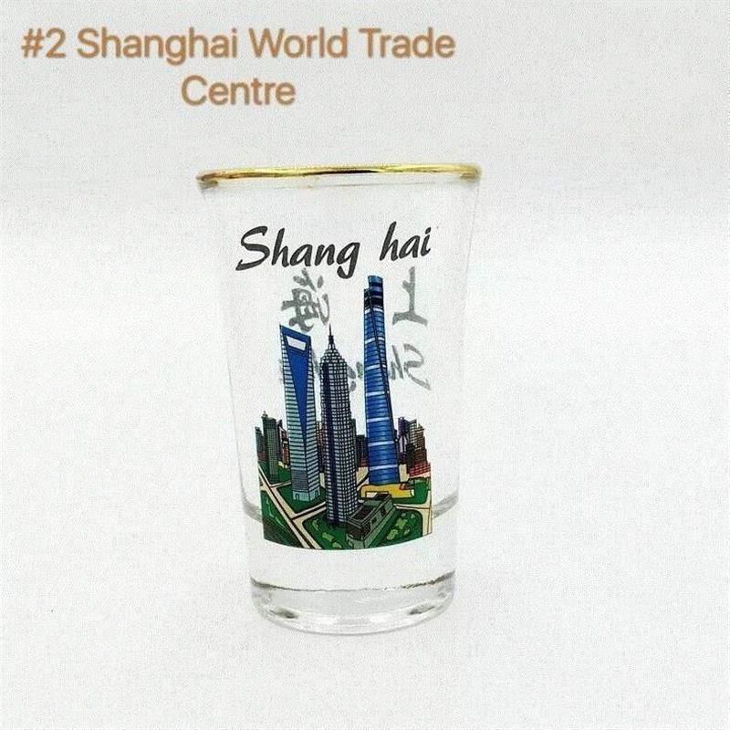 newsouvenir 6-pack tequila base shot glass set shanghai