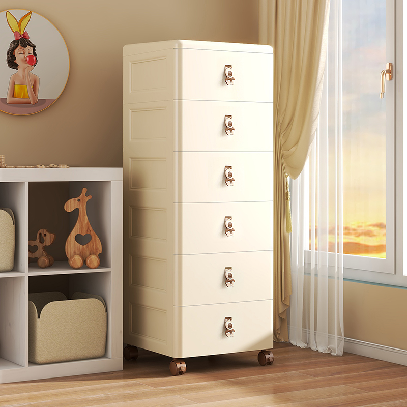 儿童玩具收纳柜抽屉式婴儿用品分类整理架塑料零食置物柜子储物柜