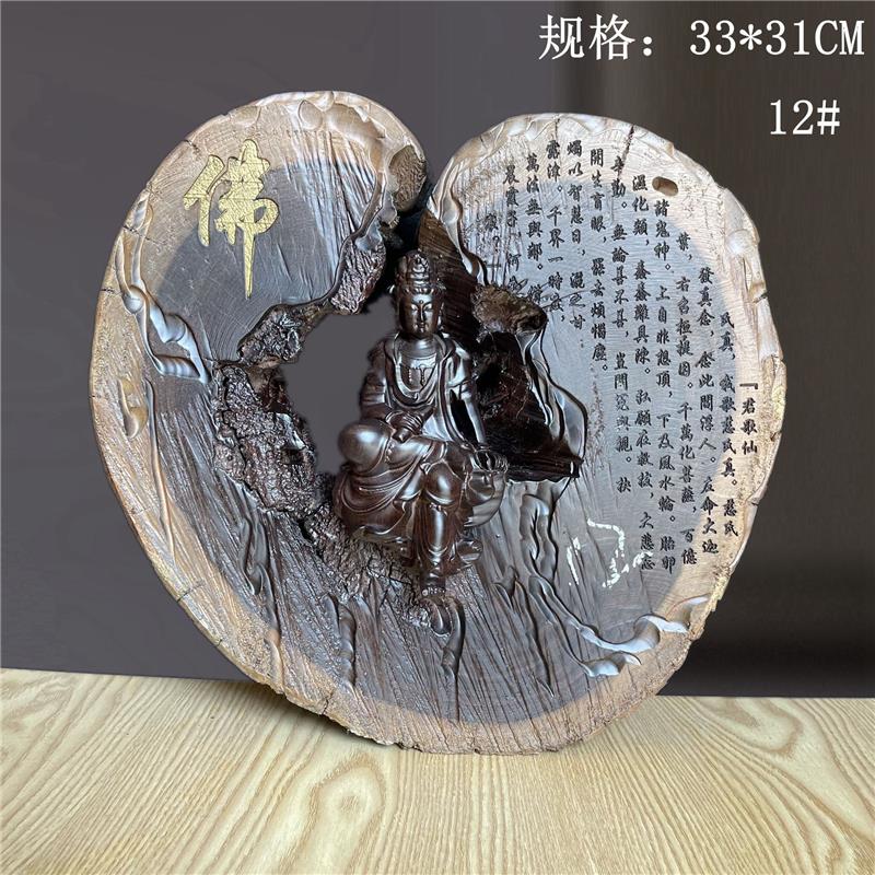 厂家直销达摩观音黑檀倒流香炉创意摆件大号香道熏香炉木质工艺品