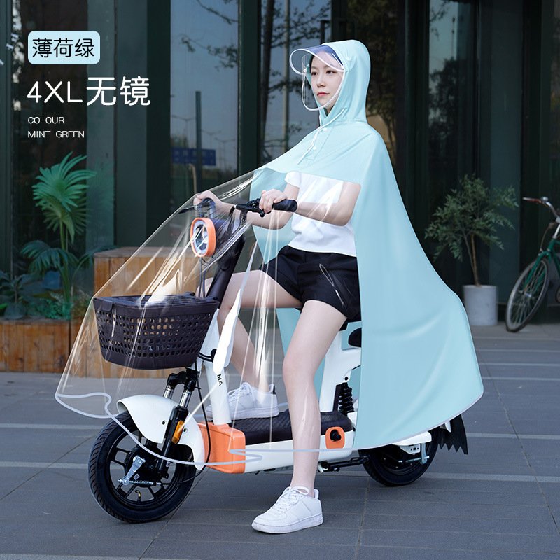 雨衣电动车双人母子2022新款女亲子全身防暴雨电瓶摩托车透明NN71