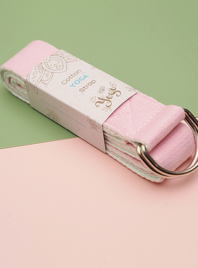 Grom瑜伽伸展带单色双色棉质拉伸拉筋带健身平衡训练开肩瑜珈辅具