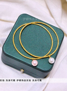 甜美风女钛钢波光粼粼手镯