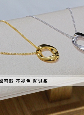 洗澡不用小众爆款钛钢掉色项链