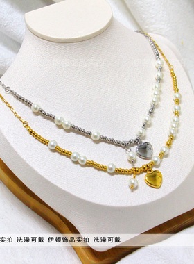 小众钛钢锁骨链女甜酷爱心项链