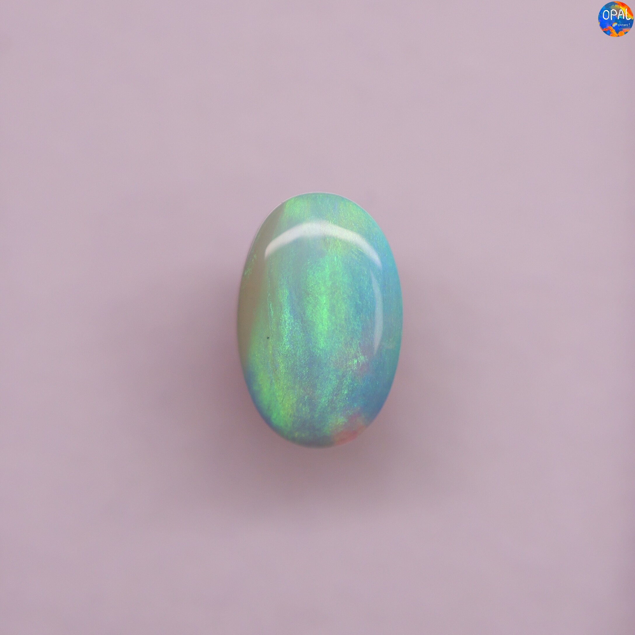 澳大利亚闪电岭天然黑水晶欧泊裸石戒面丝绒绿彩定制镶嵌戒指吊坠