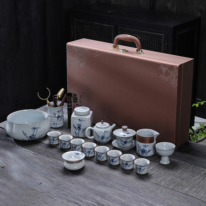 金竹报福功夫茶具套装2026新款家用茶杯个人专用轻奢高档高端大气