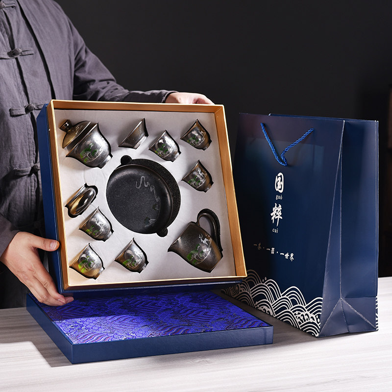 银斑功夫茶具套装2026新款泡茶专用轻奢高档高端大气个人专用茶杯