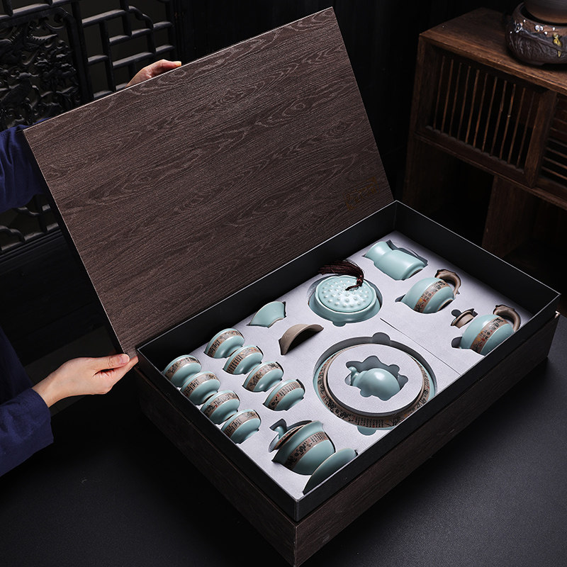 汝窑功夫茶具套装2026新款高端大气上档次全套一整套喝茶泡茶专用