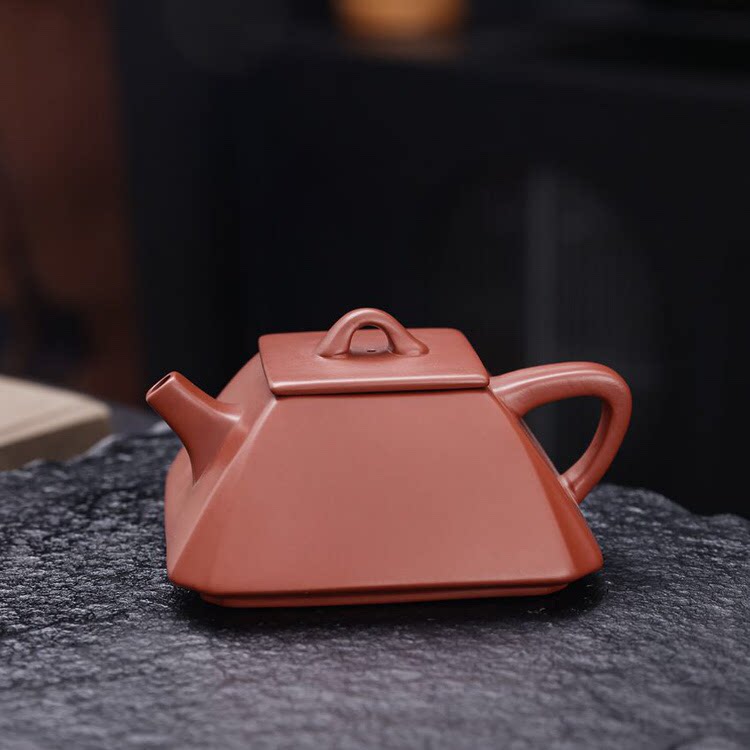 四方石瓢手绘陶瓷茶具居家品茗轻奢雅致紫砂壶功夫茶器茶道实用器