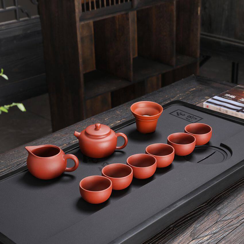10头桑扁茶组手绘陶瓷茶具居家品茗轻奢雅致功夫茶器茶道套装精品