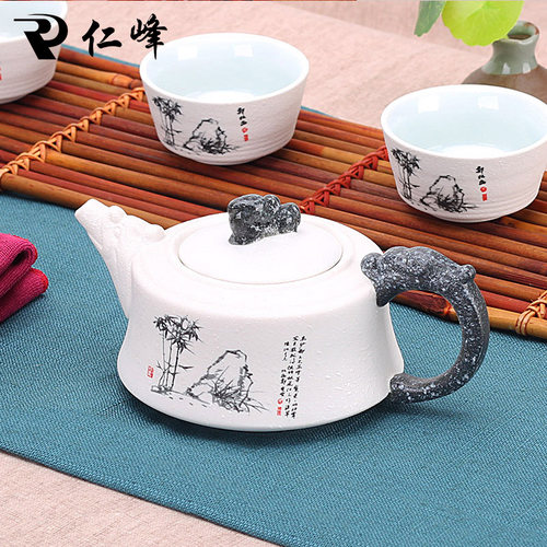 仁峰陶瓷家用过滤侧把壶