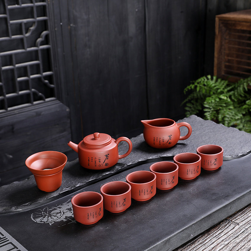 10头德钟茶韵手绘陶瓷茶具居家品茗轻奢雅致功夫茶器茶道套装精品