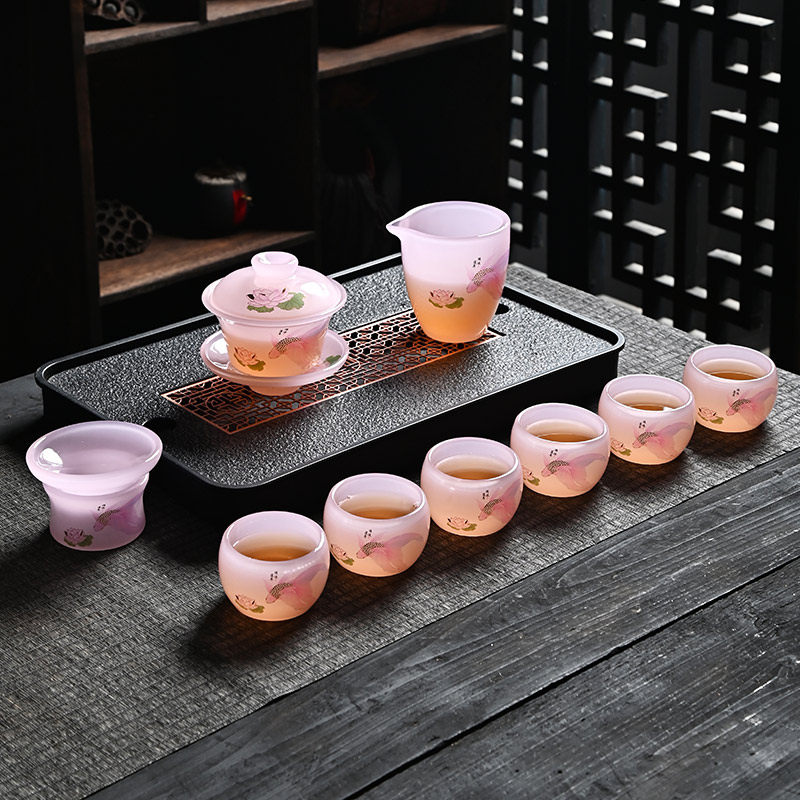 琉璃功夫茶具套装2026新款年轻人全套一整套轻奢高档高端大气茶杯图片