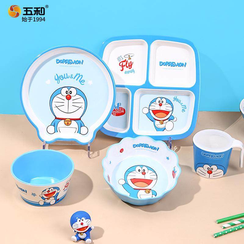 五和儿童餐具哆啦A梦婴儿辅食碗儿童碗分格家用餐盘勺碗水杯,婴童用品,儿童餐具,淘宝优惠券,粉丝福利购,淘宝优惠卷