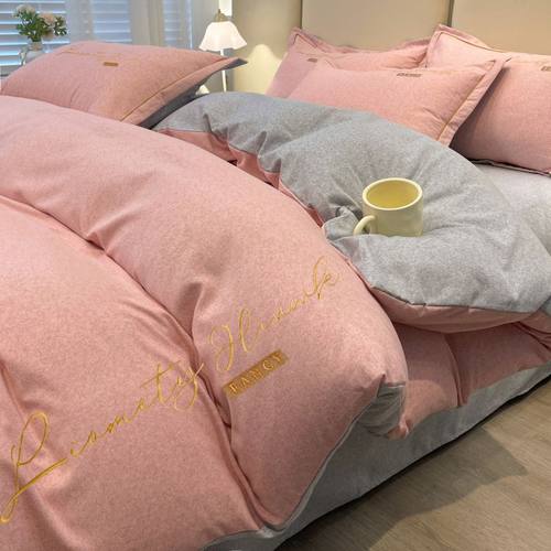 1米6乘2米1全棉被套1米8乘2米四件套180x220x240cm被罩纯棉床笠款