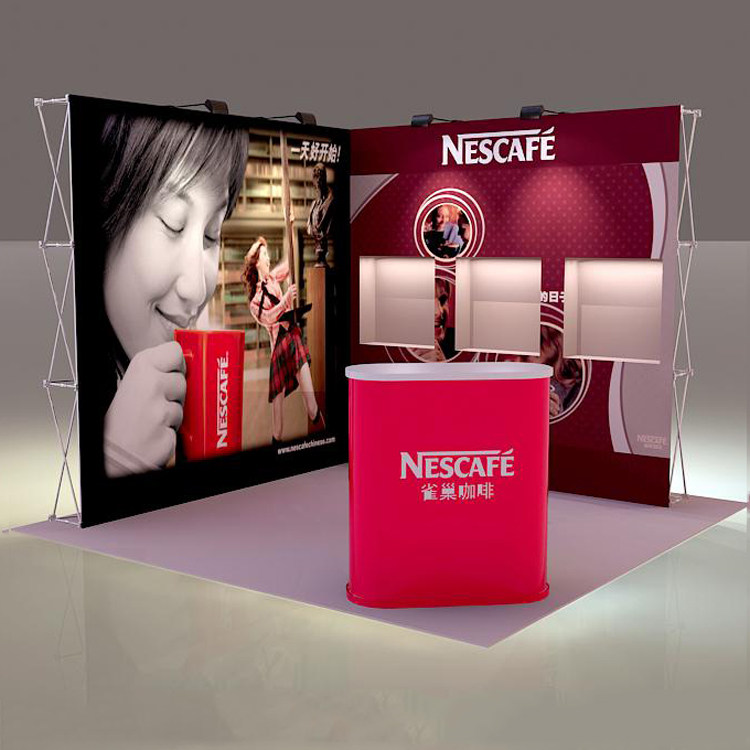 易冠便携拉网展位落地式展示背景架PVC展板参展支架简易安装展板,商业/办公家具,X展架/易拉宝,淘宝优惠券,粉丝福利购,淘宝优惠卷