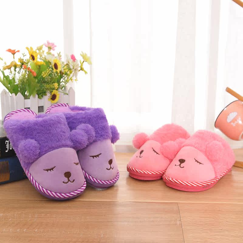 Pantoufles enfants en suède pour hiver - semelle Melaleuca - Ref 1016108 Image 5