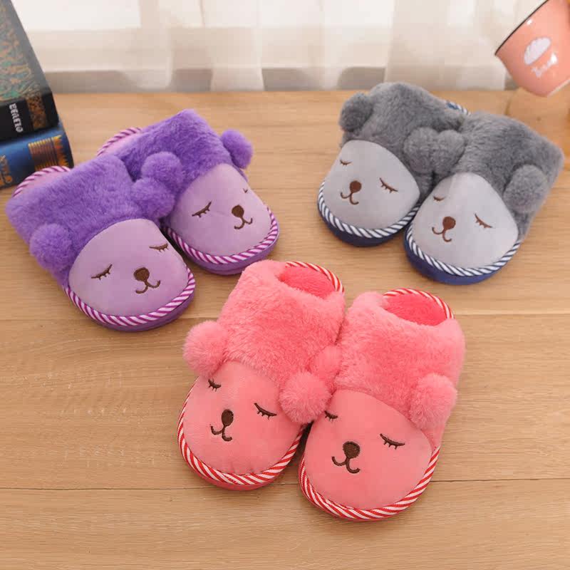 Pantoufles enfants en suède pour hiver - semelle Melaleuca - Ref 1016108 Image 1