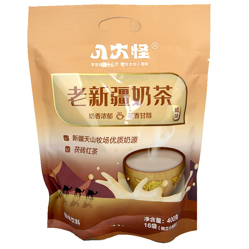 新疆八大怪老奶茶原味咸味2种速溶独立包装400g(25g*16袋)包邮
