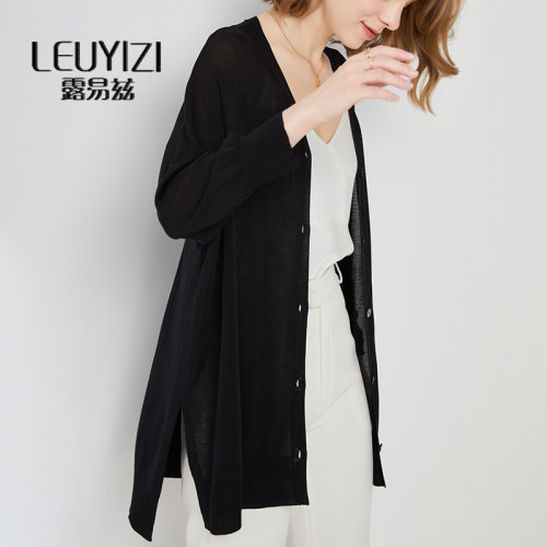 冰丝针织外套大码新款透气空调衫