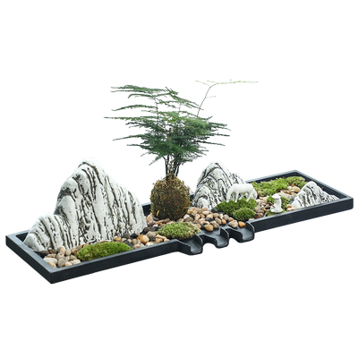 汉鸿乌金石流水新中式鱼缸