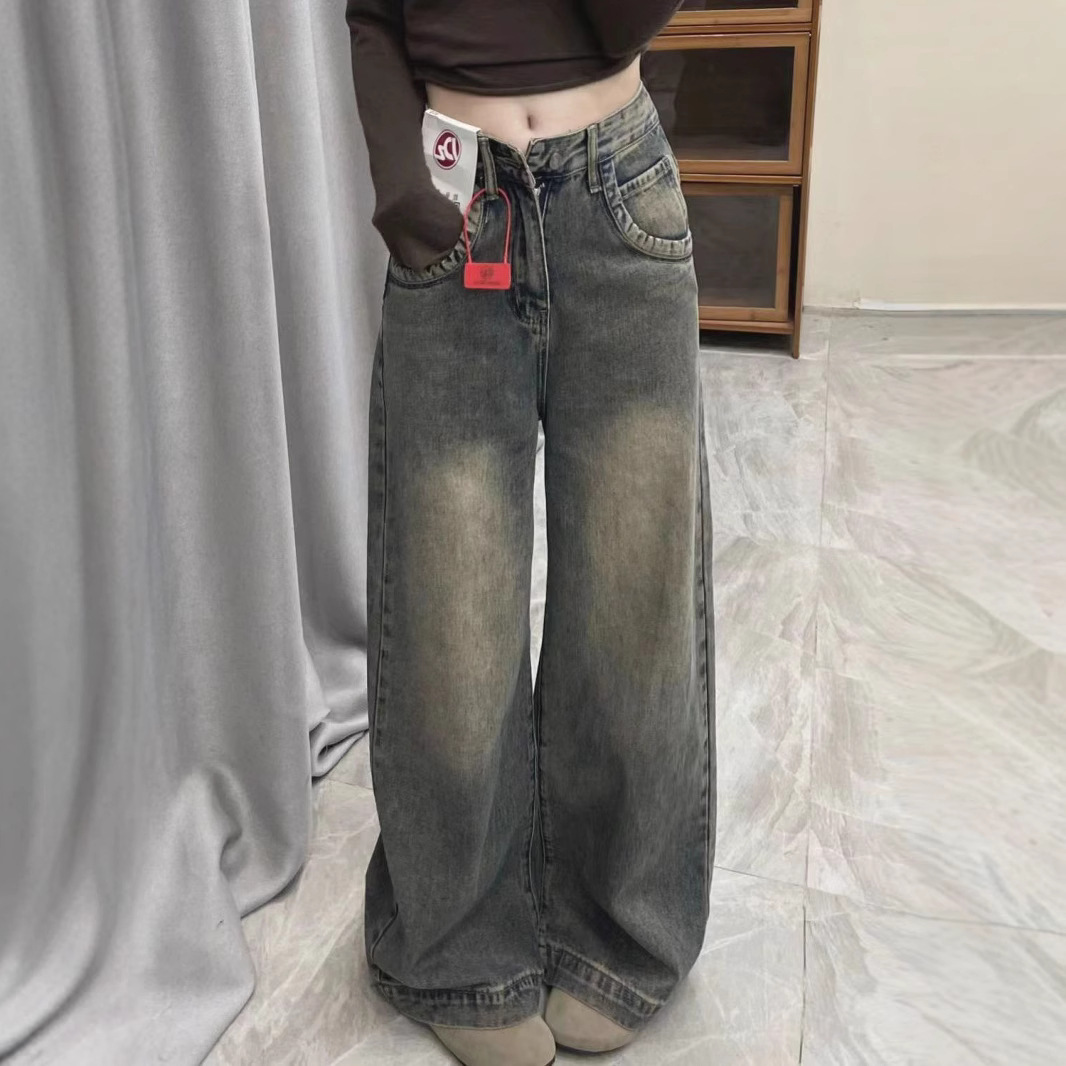美式复古vibe时尚水洗牛仔裤
